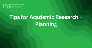 Tips for Academic Research – Planning