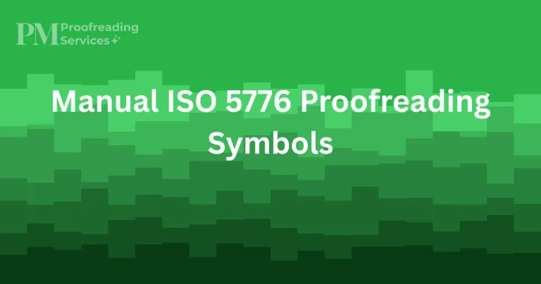 Manual ISO 5776 Proofreading Symbols