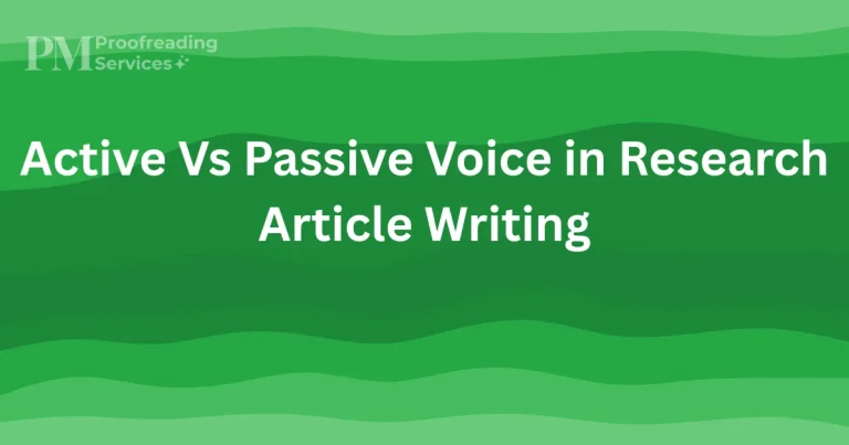 Active Vs Passive Voice in Research Article Writing