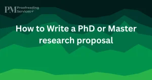 How to Write a PhD or Master research proposal