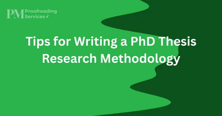 Tips for Writing a PhD Thesis Research Methodology