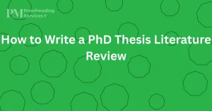 How to Write a PhD Thesis Literature Review