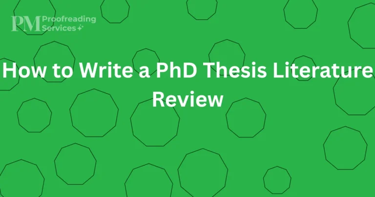 How to Write a PhD Thesis Literature Review