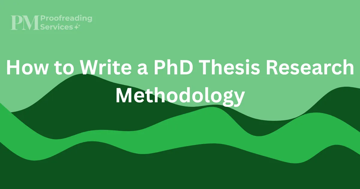 How to Write a PhD Thesis Research Methodology