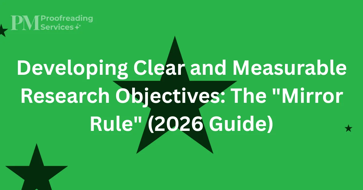 Developing Clear and Measurable Research Objectives The Mirror Rule (2026 Guide)