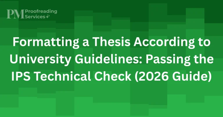 Formatting a Thesis According to University Guidelines Passing the IPS Technical Check (2026 Guide)