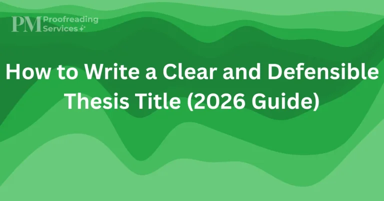 How to Write a Clear and Defensible Thesis Title (2026 Guide)