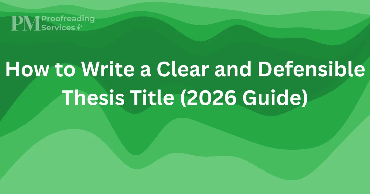 How to Write a Clear and Defensible Thesis Title (2026 Guide)