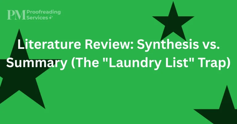 Literature Review Synthesis vs. Summary (The Laundry List Trap)