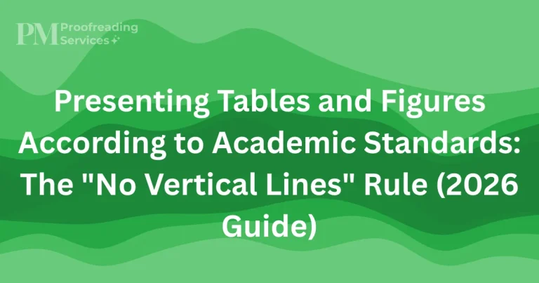 Presenting Tables and Figures According to Academic Standards The No Vertical Lines Rule (2026 Guide)