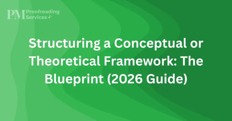 Structuring a Conceptual or Theoretical Framework The Blueprint (2026 Guide)
