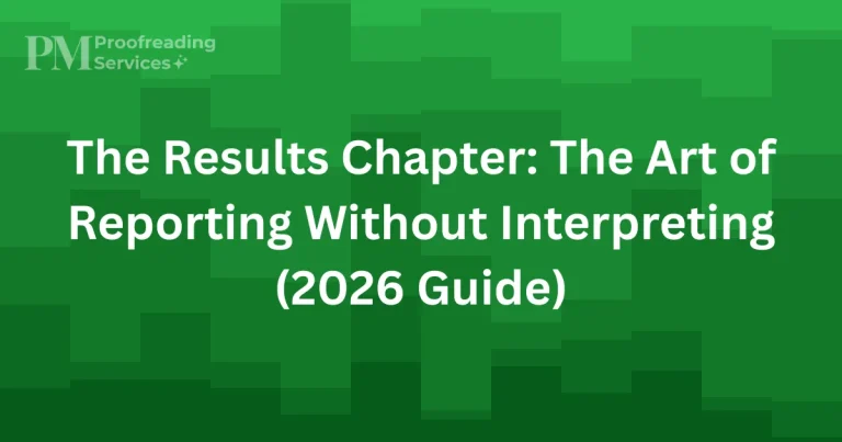 The Results Chapter The Art of Reporting Without Interpreting (2026 Guide)