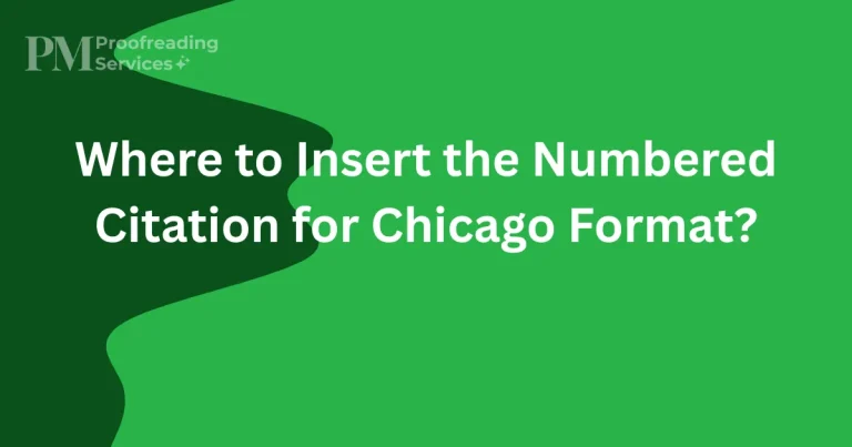 Where to Insert the Numbered Citation for Chicago Format